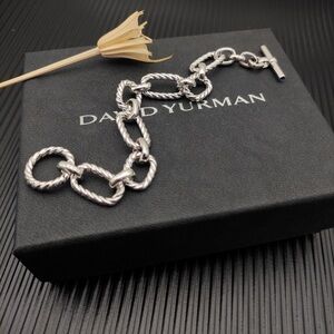 ✨ David Yurman Chain Bracelet | Twisted Sterling Silver Toggle